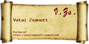 Vatai Zsanett névjegykártya